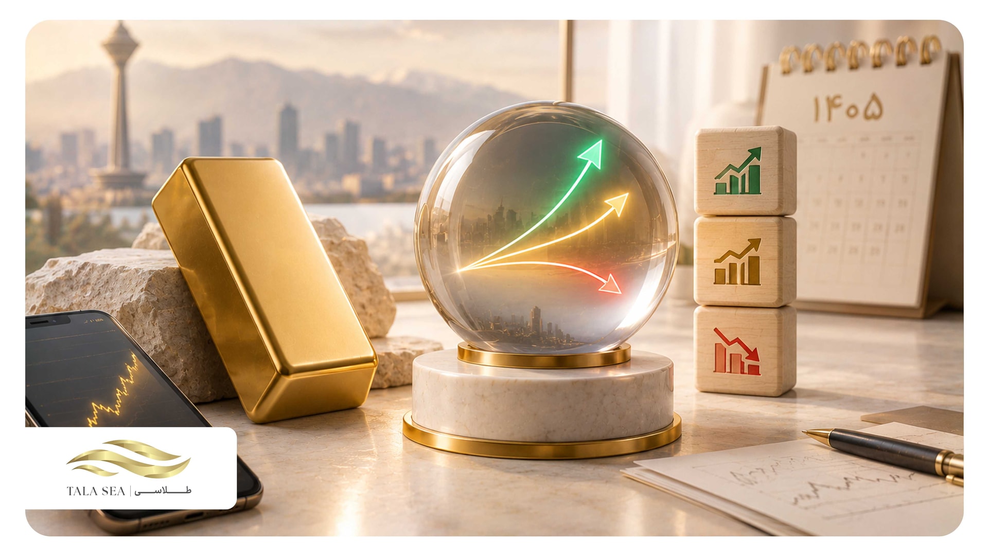پیش‌بینی قیمت طلا در سال ۱۴۰۵؛ ۳ سناریو برای طلای ۱۸ عیار