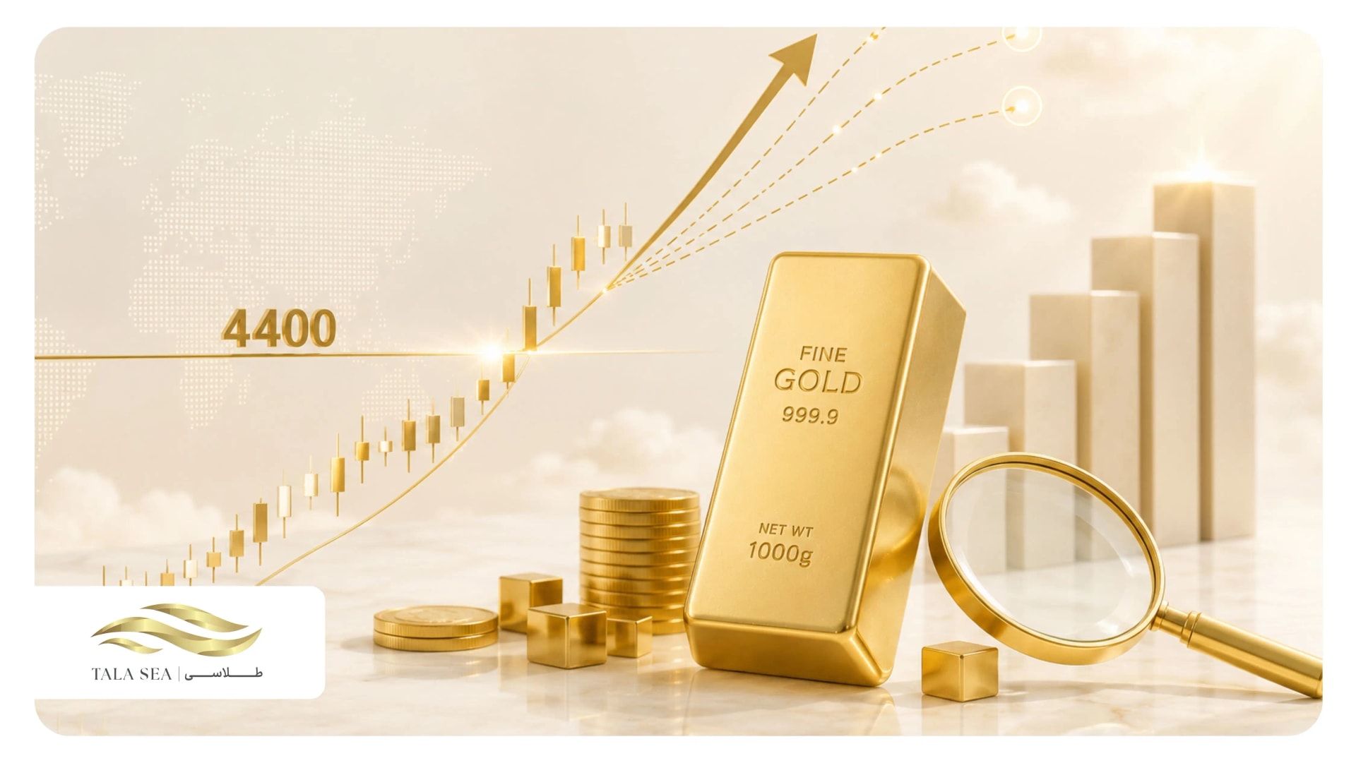 اگر انس ۴۴۰۰ دلار را رد کند، طلا تا کجا می‌رود؟