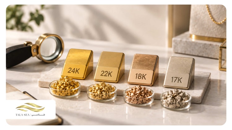 عیار طلا چیست؟ بررسی میزان خلوص، انواع و کاربردهای طلای ۲۴، ۲۲، ۱۸ و ۱۷ عیار