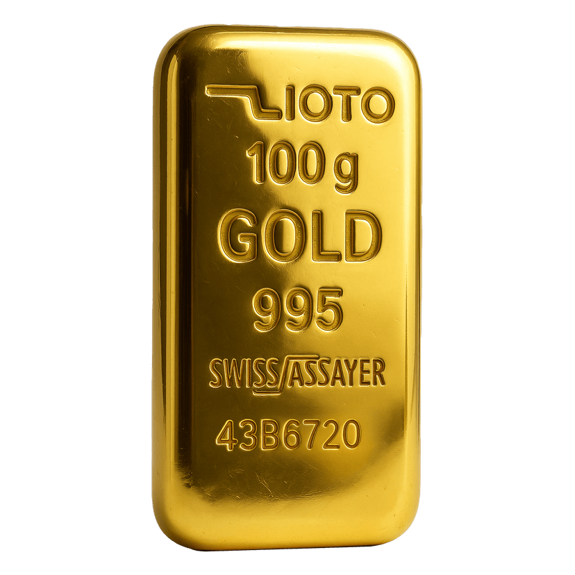 شمش طلا زیوتو 100 گرمی عیار 995