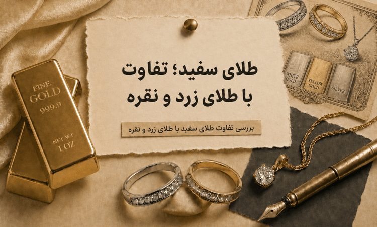 طلای سفید چیست و چه تفاوتی با طلای زرد و نقره دارد؟
