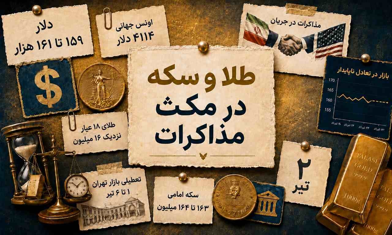 طلا و سکه پشت چراغ قرمز مذاکرات؛ دلار ترمز بازار را کشید
