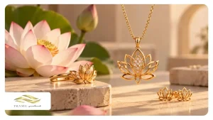 نماد لوتوس در طلا و جواهرات