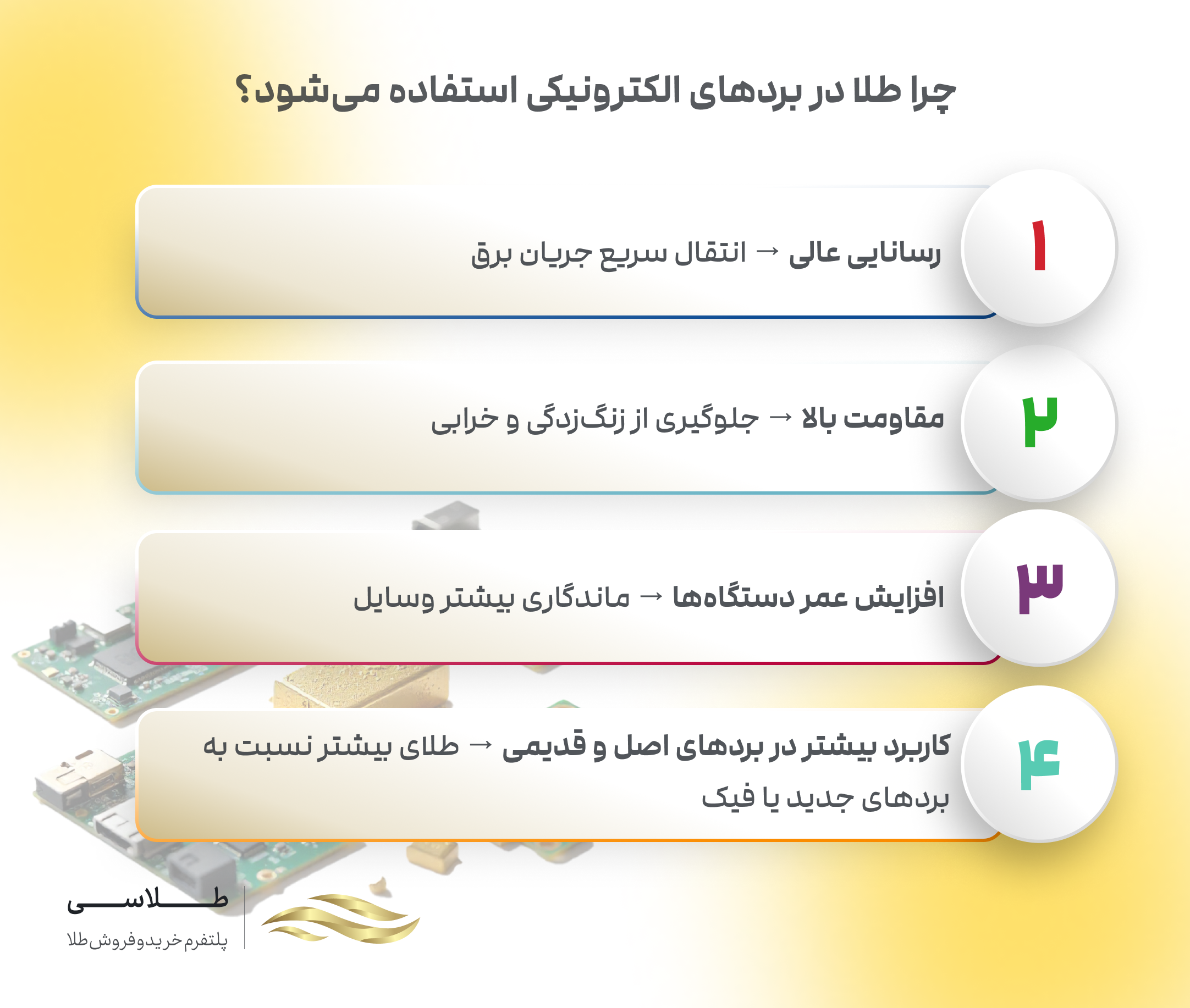 چرا طلا در بردهای الکترونیکی استخراج میشود
