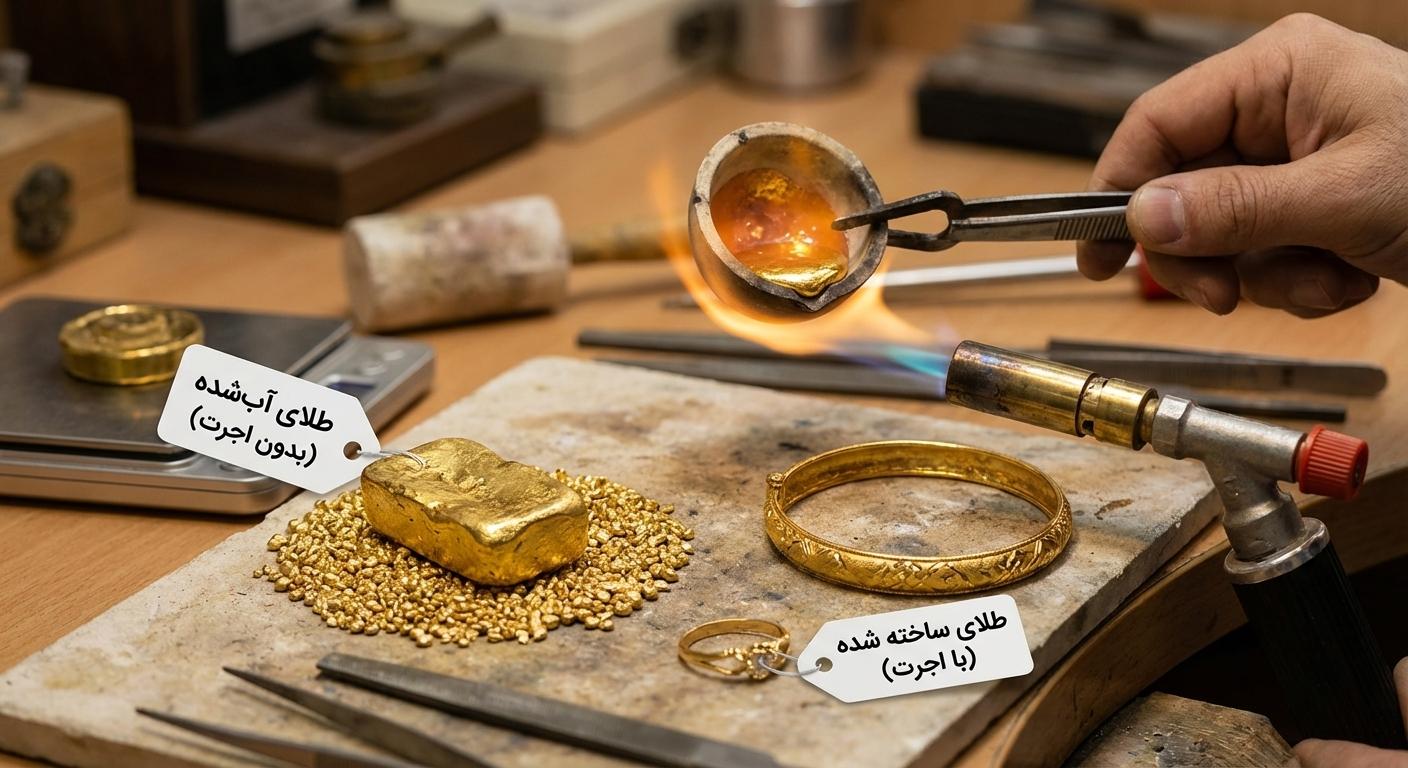 آیا طلای آب شده اجرت دارد