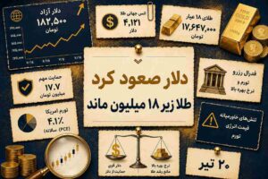 چرا دلار صعود کرد ولی طلا از ۱۸ میلیون عبور نکرد؟
