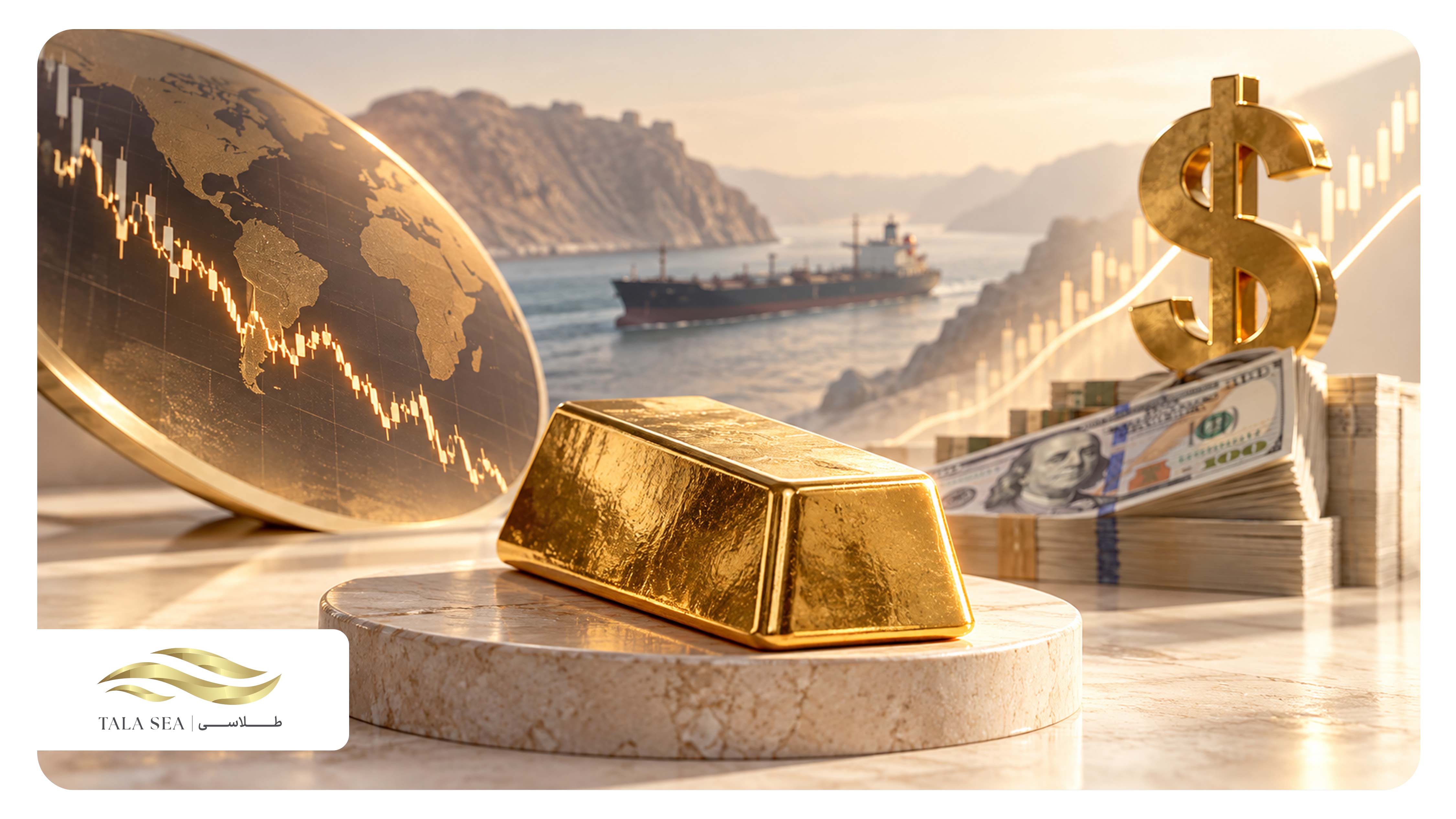 طلای ۱۸ عیار در کنار دلار و افت انس جهانی طلا